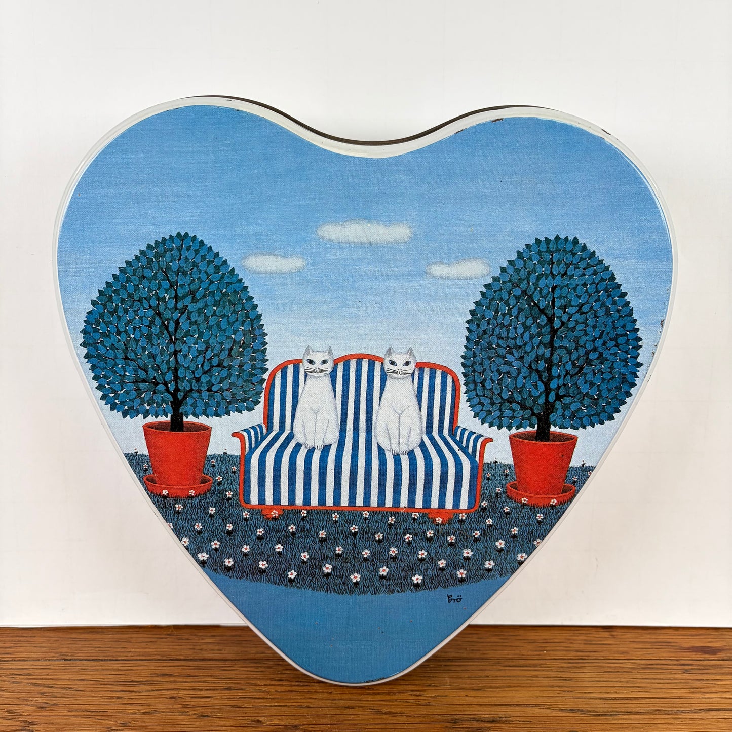Groot vintage hart blik