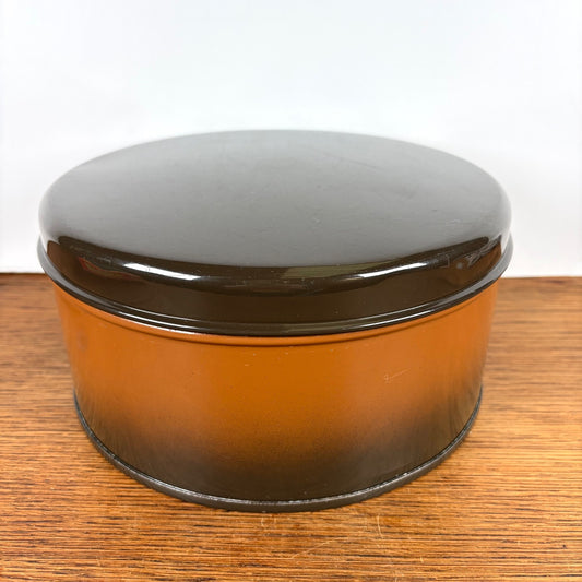 Vintage Brabantia ronde koektrommel bruin