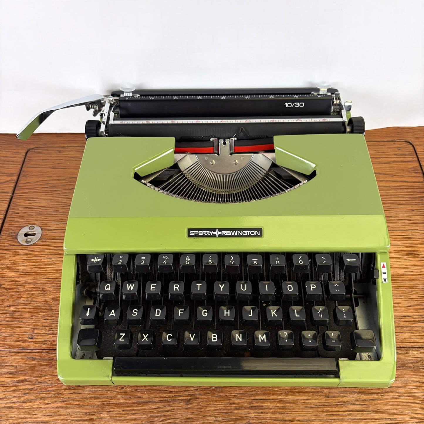 Vintage typemachine Sperry Remington 10/30 groen