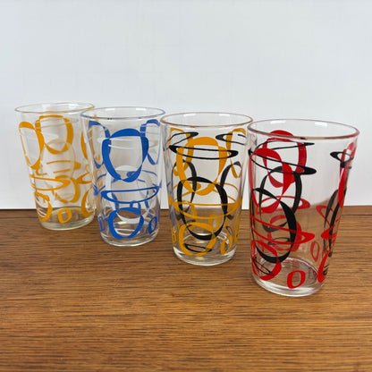 Vintage limonadeglazen jaren 50
