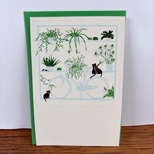 Vintage wenskaart Coos Storm groen