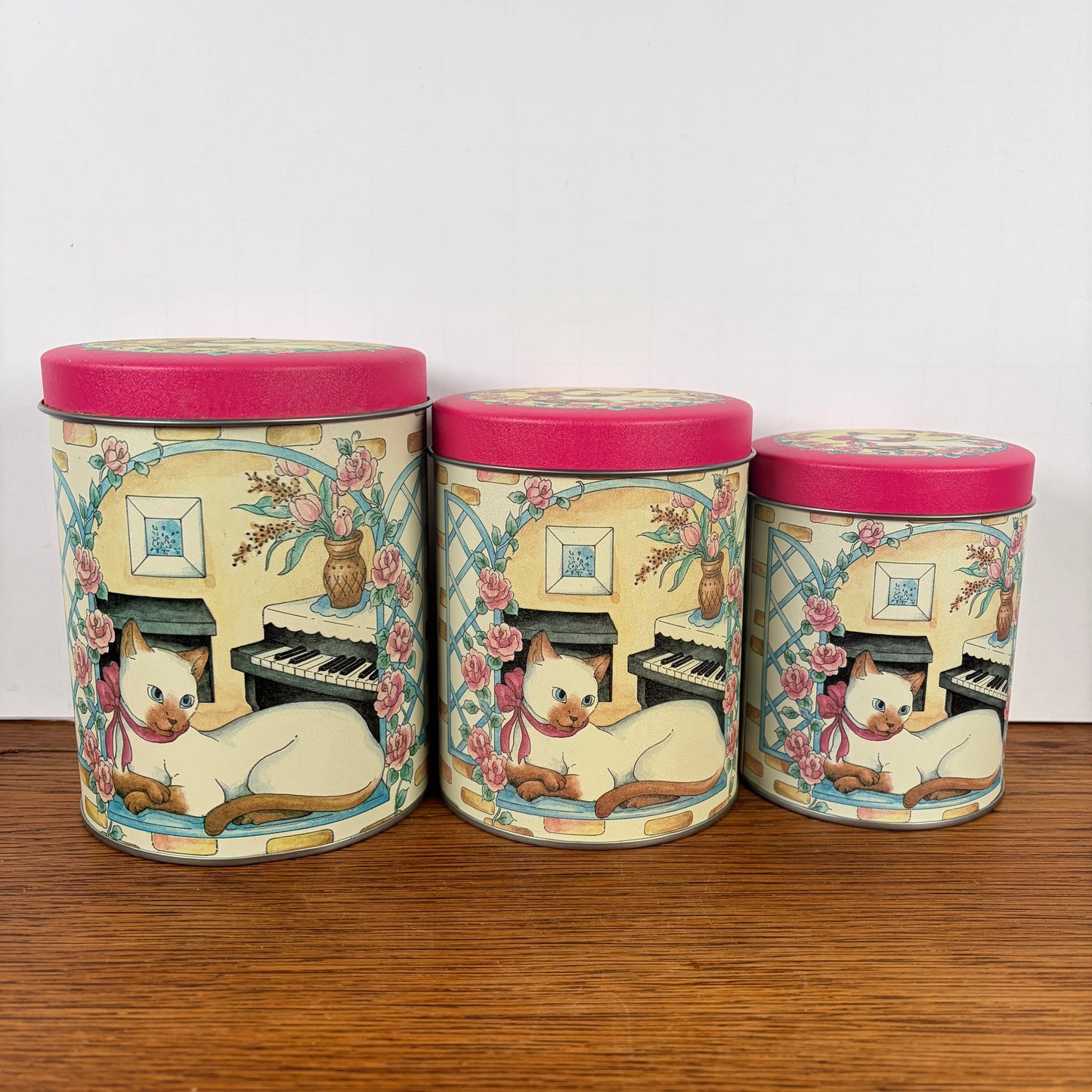 Voorraad bussen katten piano