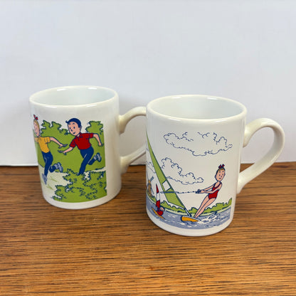 Vintage Suske en Wiske mokken Albert Heijn 1992