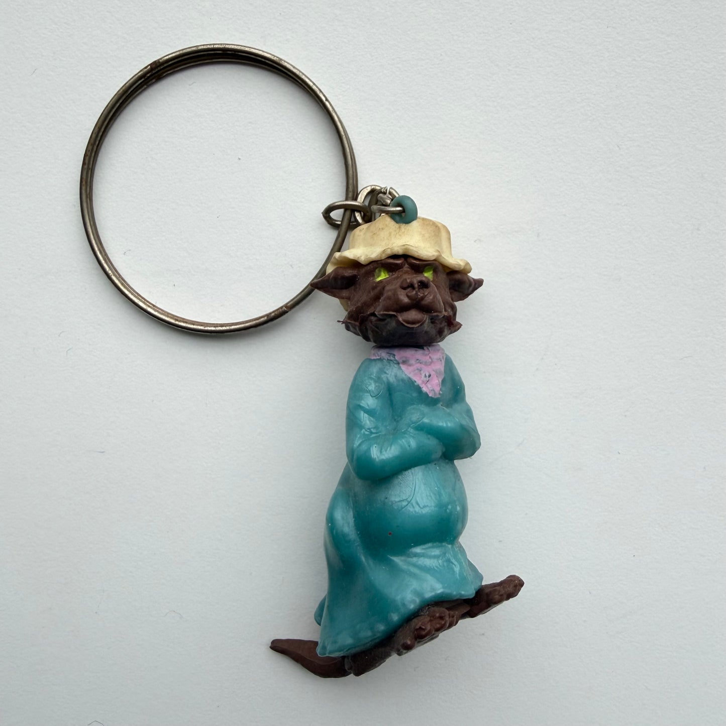 Vintage sleutelhanger de grote boze wolf