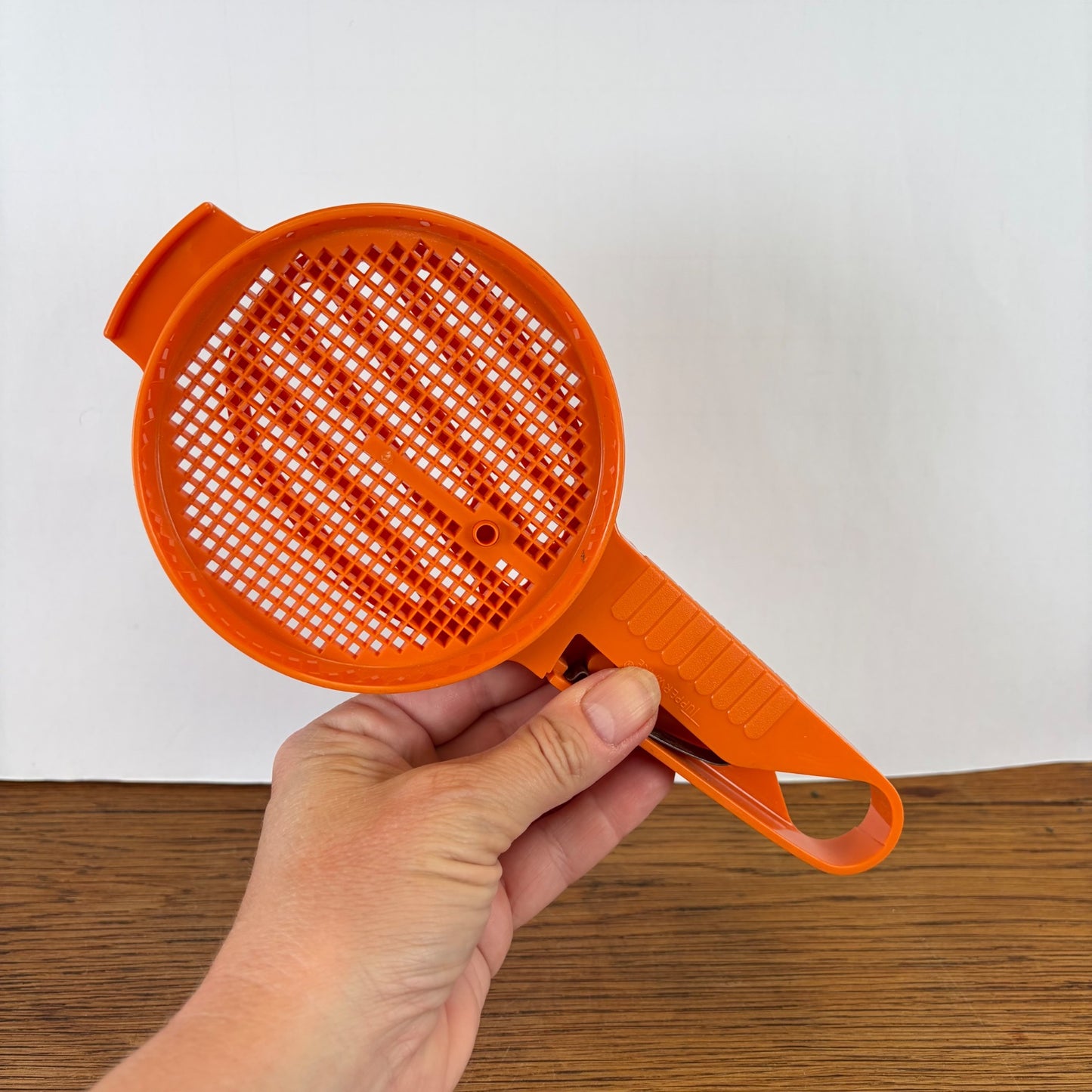 Vintage Tupperware handzeef oranje