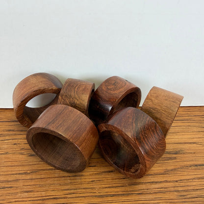 Vintage houten servetringen
