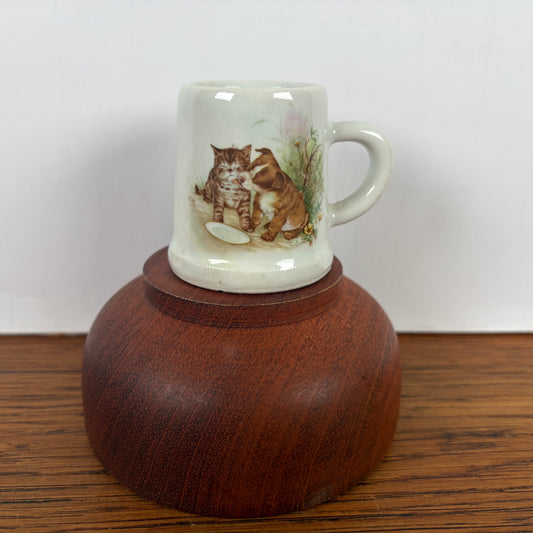 Kleine bierpul hond en kat