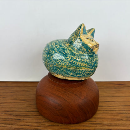 Houten doosje kat