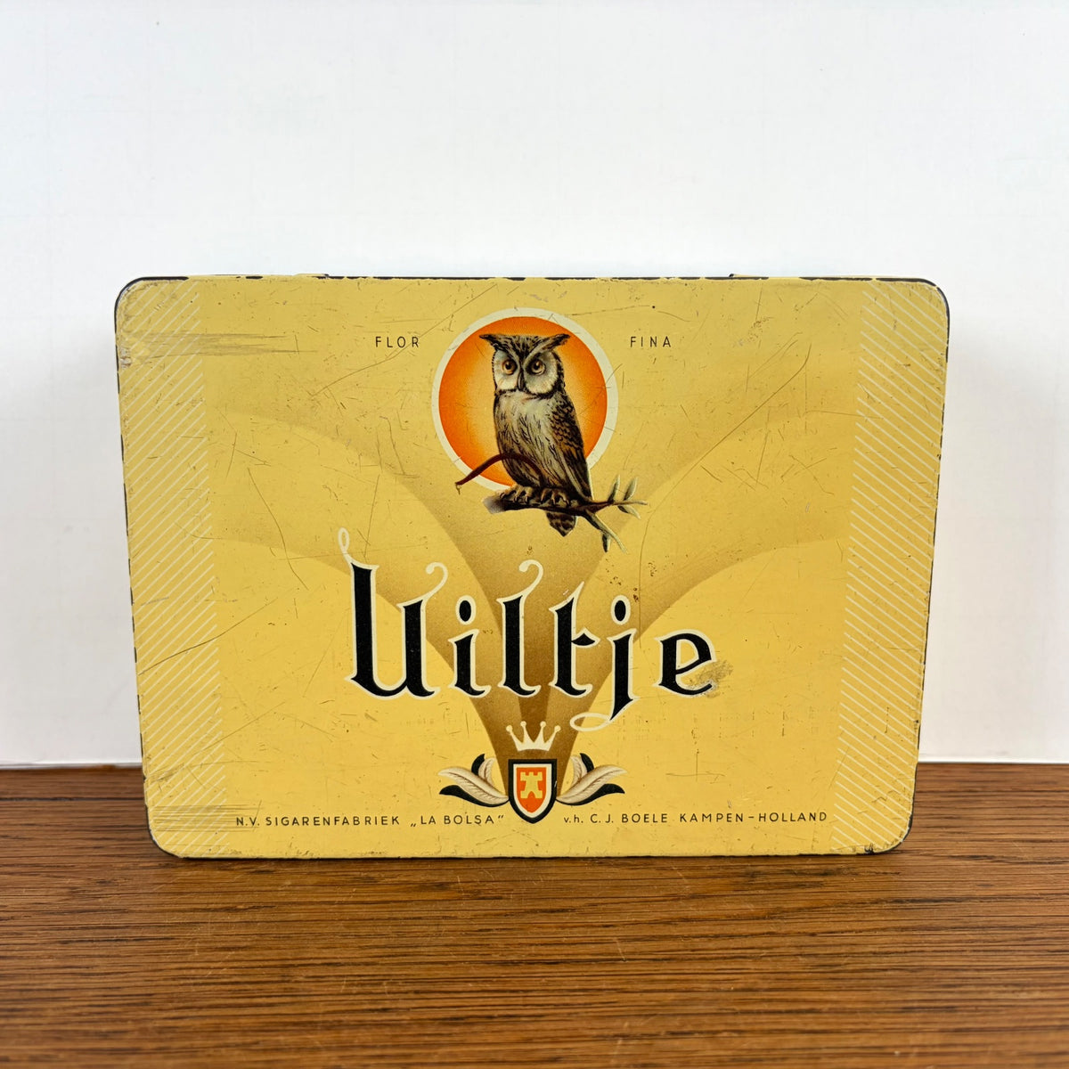 Vintage sigarenblik Uiltje