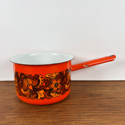 Vintage emaille kannetje oranje