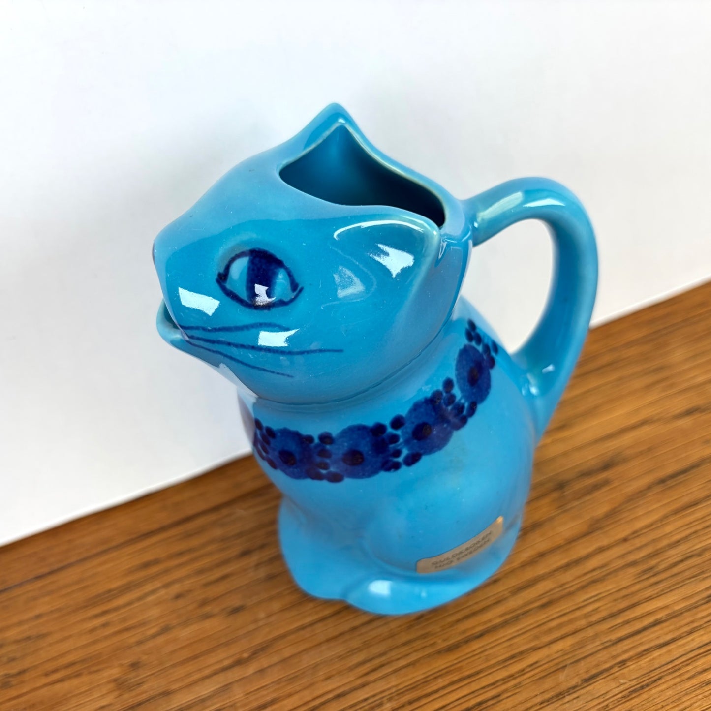 Vintage Guldkroken Hjo Sweden roomkannetje kat