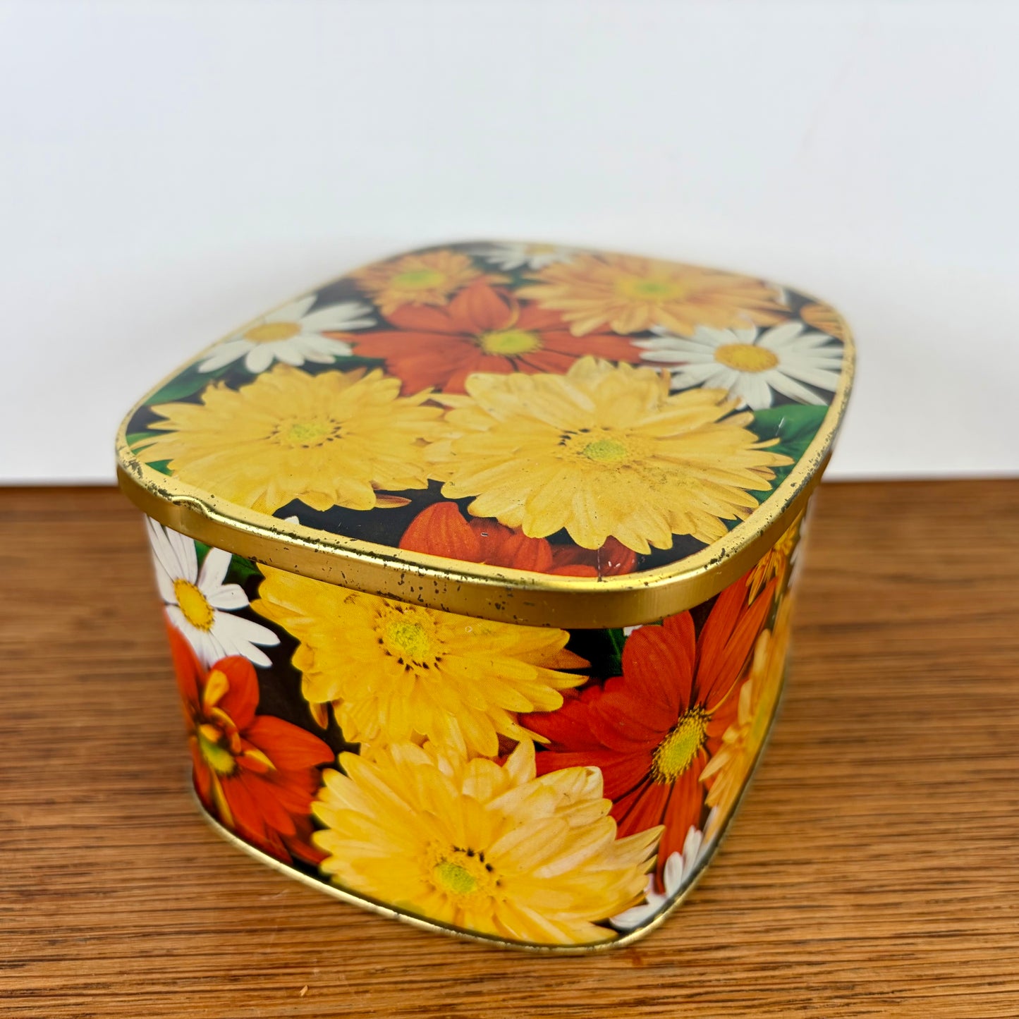 Vintage Côte d’Or blikje bloemen