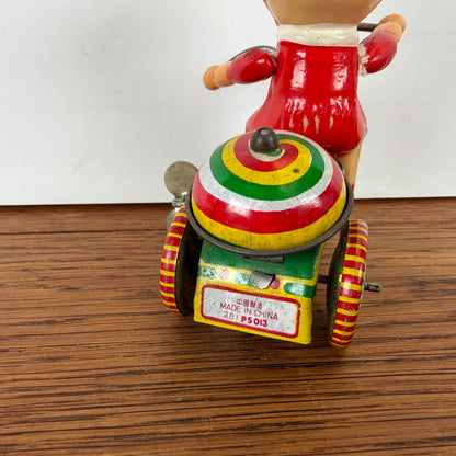 Vintage blikken speelgoed driewieler