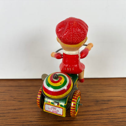 Vintage blikken speelgoed driewieler