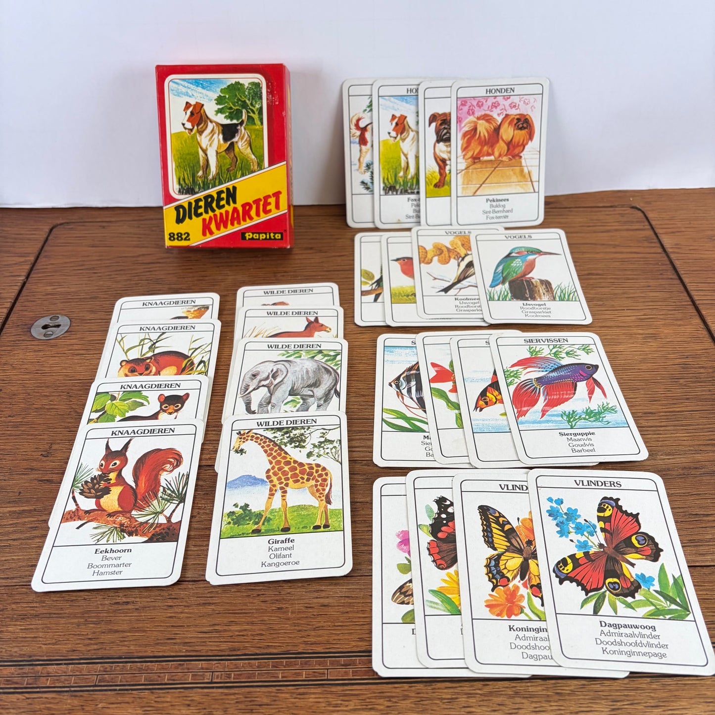 Vintage dieren kwartet