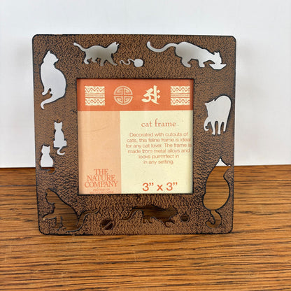 Vintage metalen fotolijstje katten The Nature Company