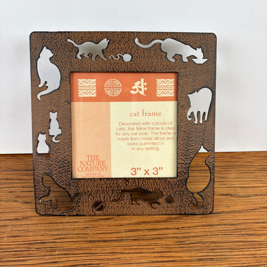 Vintage metalen fotolijstje katten The Nature Company