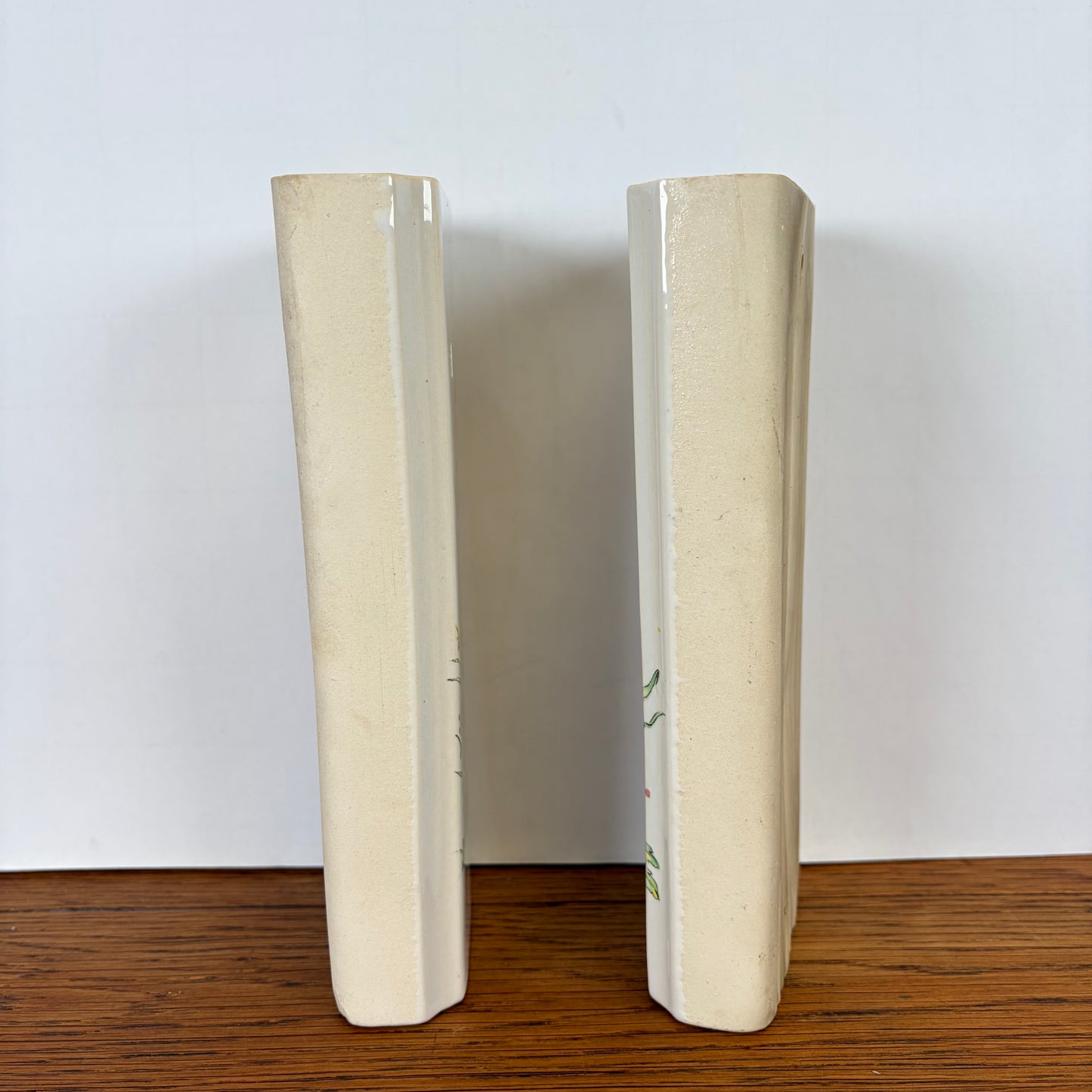 2 vintage radiatorbakjes bloemen