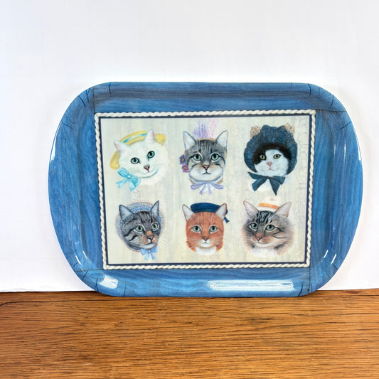 Vintage dienblad katten Wilscombe