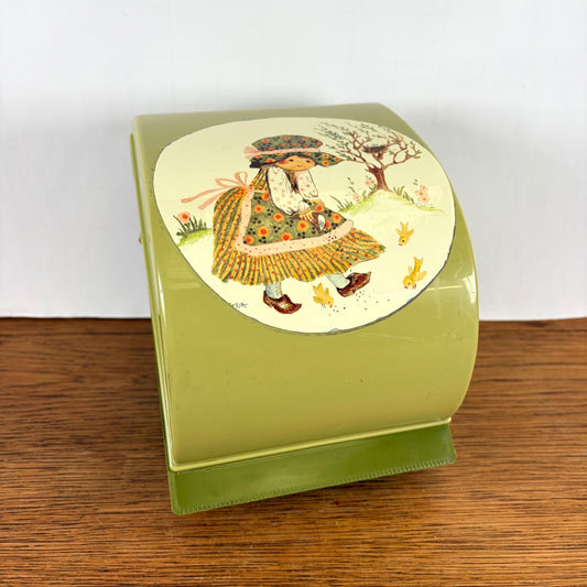Vintage wc-rolhouder groen Sarah Kay stijl
