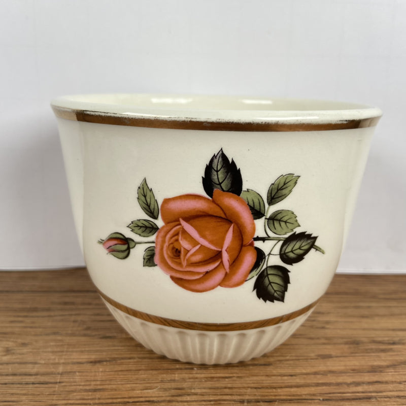 Vintage bloempot Roos