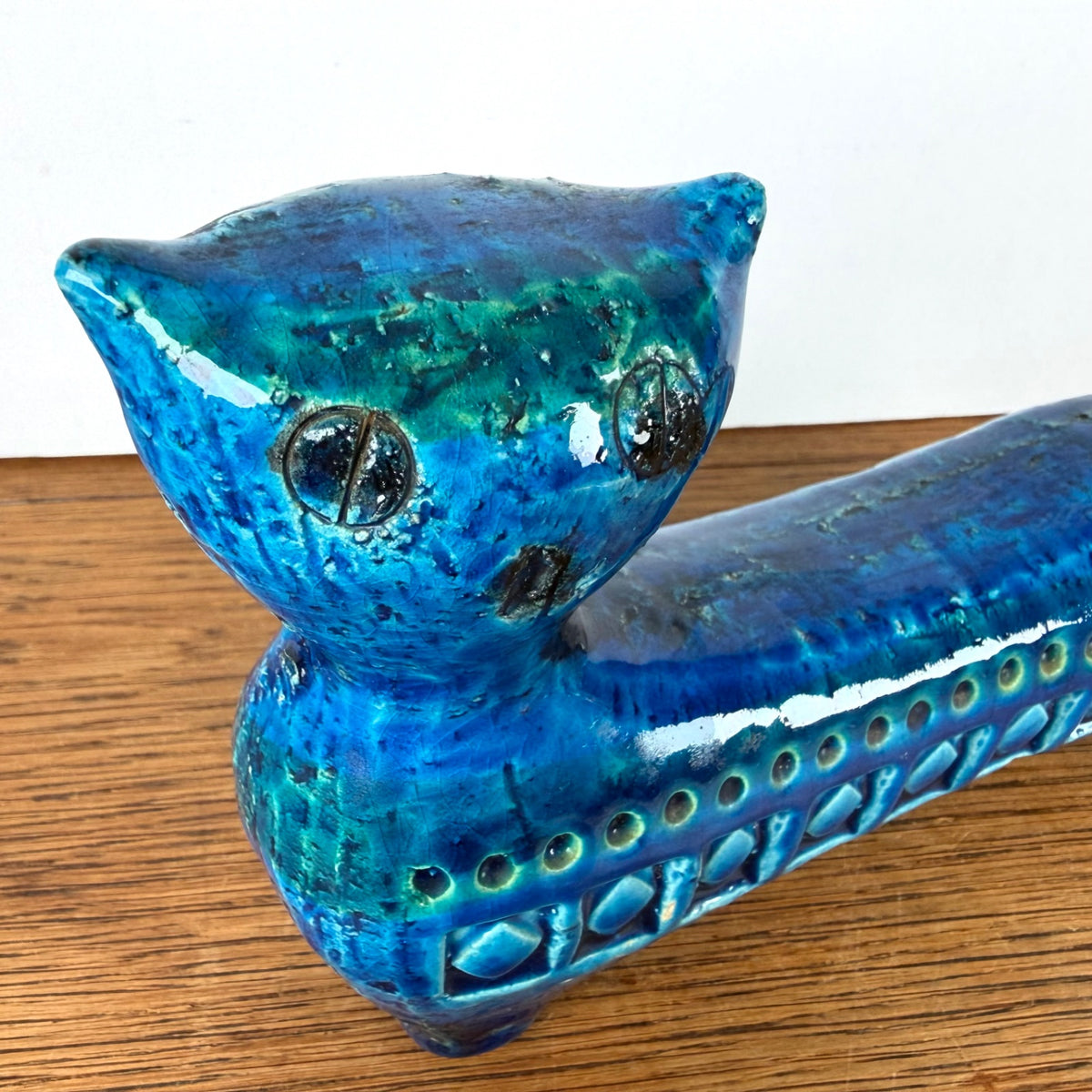 Vintage Bitossi kat blauw