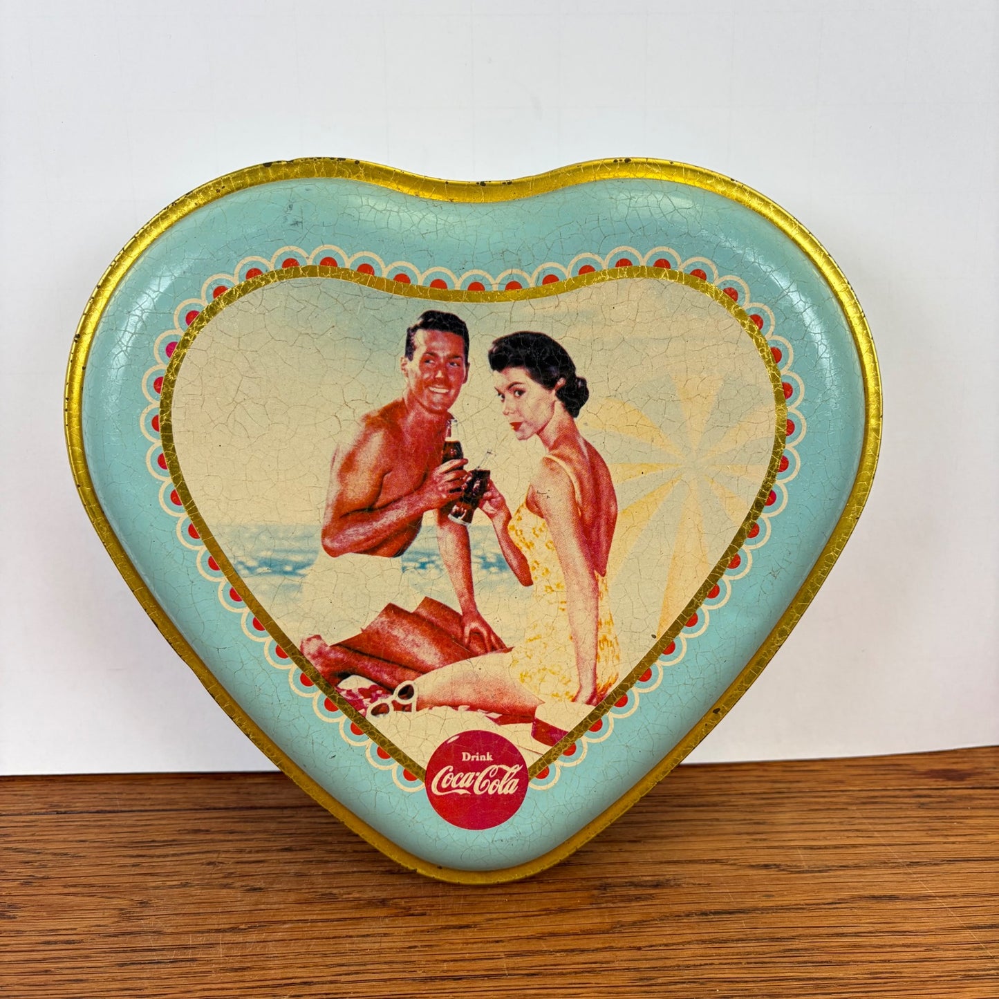 Vintage Coca-Cola blik hart