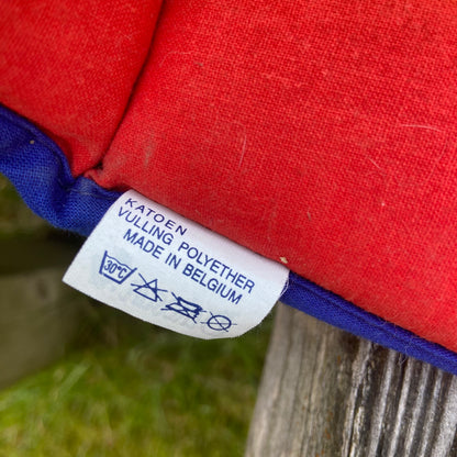 Vintage tuinstoel kussens streep
