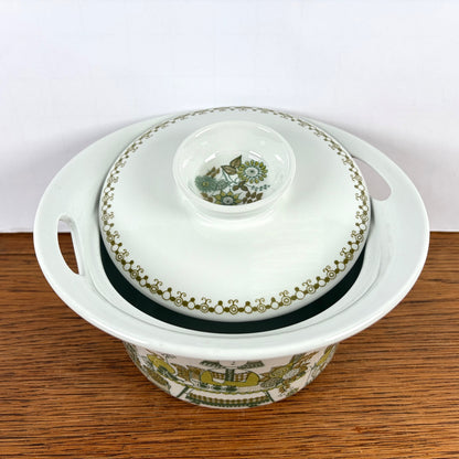 Vintage Figgjo Flint dekschaal Market groen