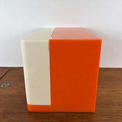 Vintage oranje cosmetica kastje