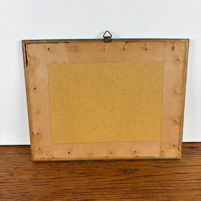 Vintage schilderijtje katten zwart wit