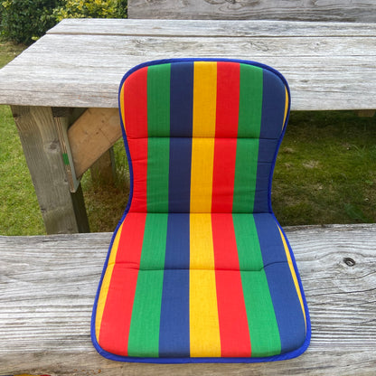 Vintage tuinstoel kussens streep