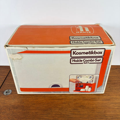 Vintage oranje cosmetica kastje