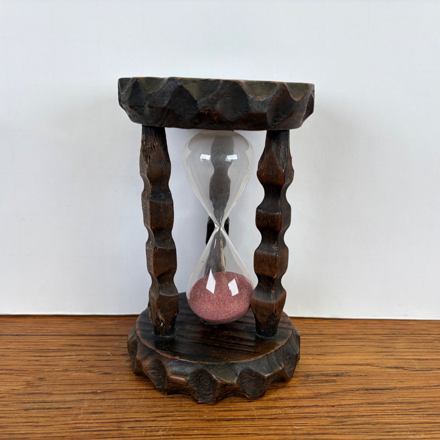 Vintage grote houten zandloper