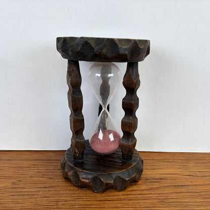 Vintage grote houten zandloper