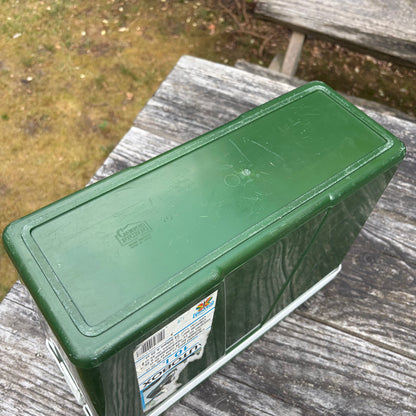 Vintage auto koelbox groen