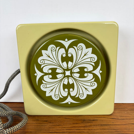 Vintage warmhoudplaatje groen