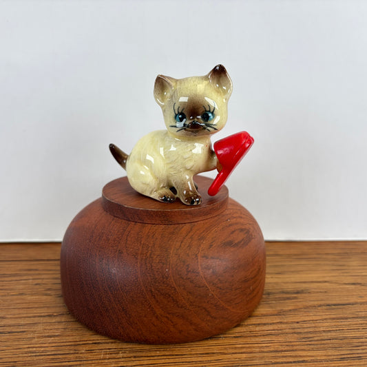 Vintage vaga katje met pantoffel