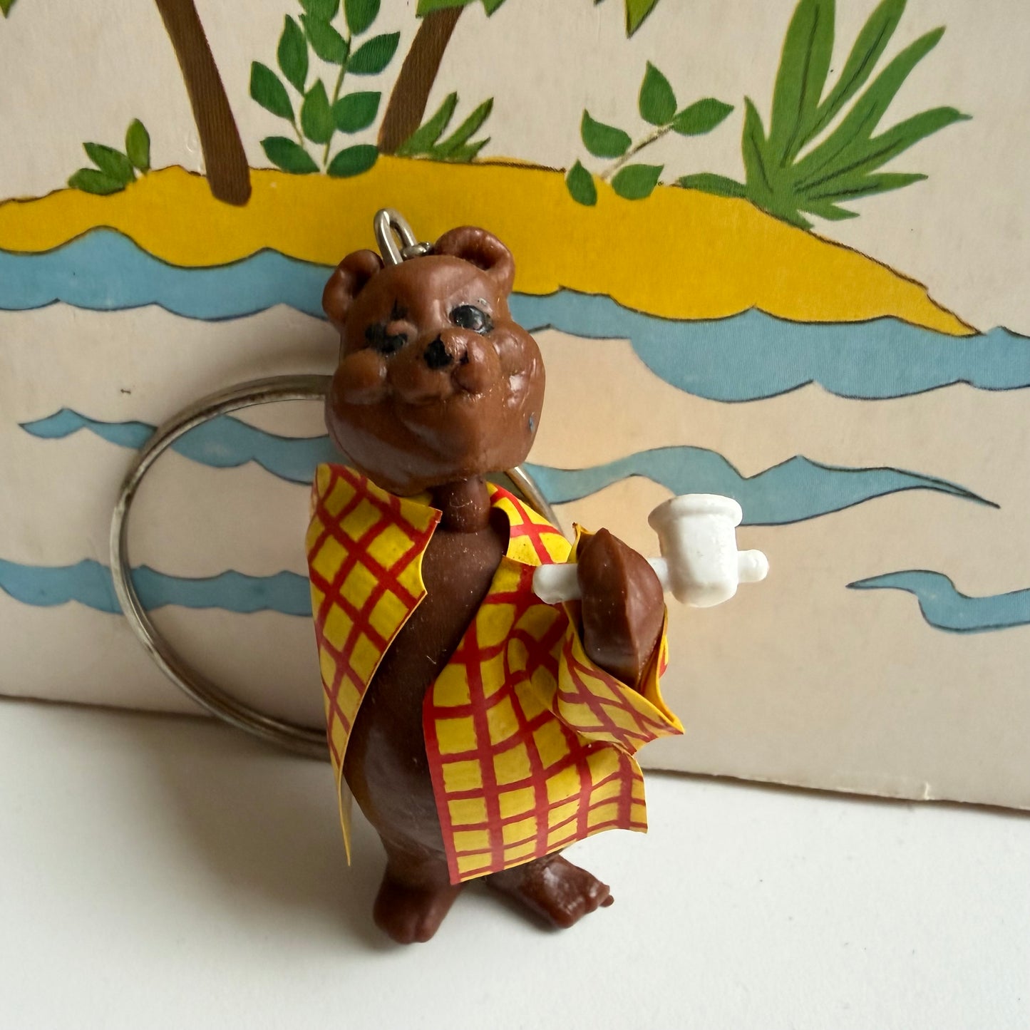 Vintage sleutelhanger Olivier B Bommel
