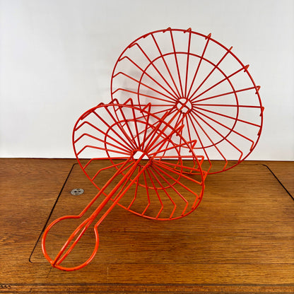 Vintage oranje etagere fruitschaal