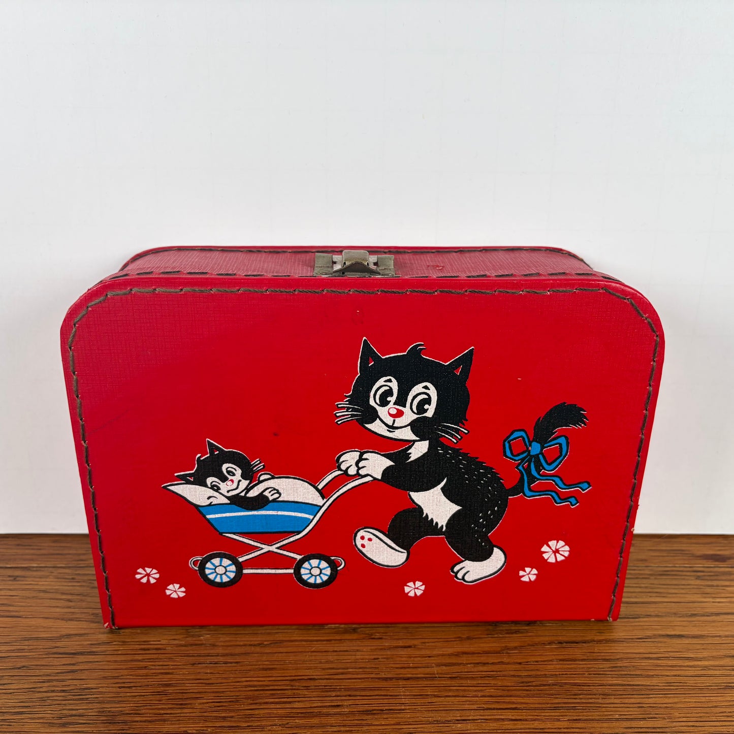 Vintage kinder koffertje kat