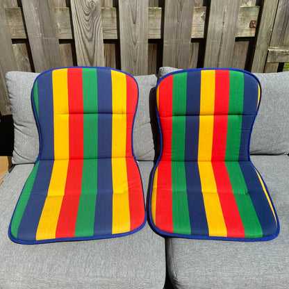 Vintage tuinstoel kussens streep