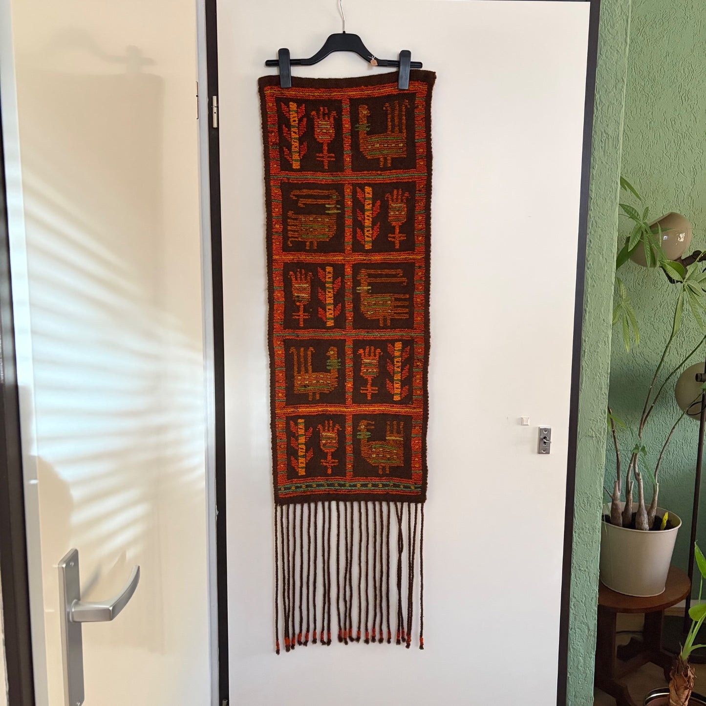 Vintage wollen wandkleed