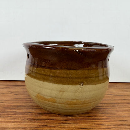 Vintage hangbloempot bruin
