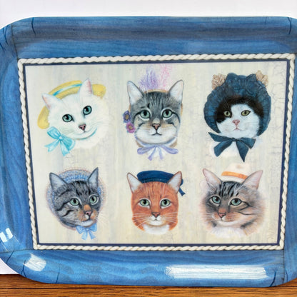 Vintage dienblad katten Wilscombe
