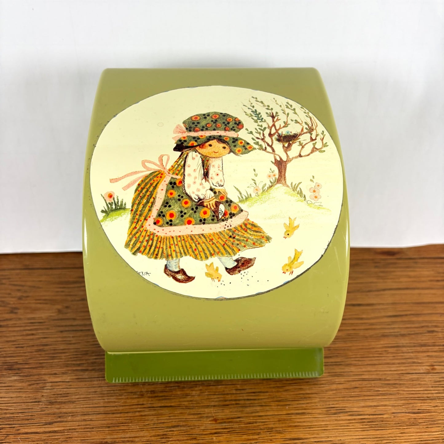 Vintage wc-rolhouder groen Sarah Kay stijl