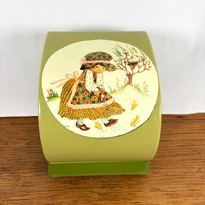 Vintage wc-rolhouder groen Sarah Kay stijl