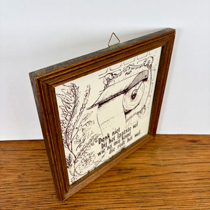 Vintage tegeltje met spreuk