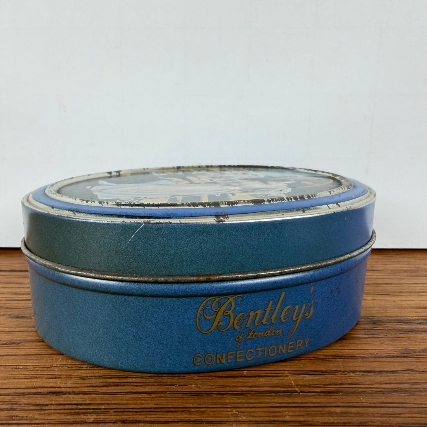 Vintage Bentleys blikje blauw kat