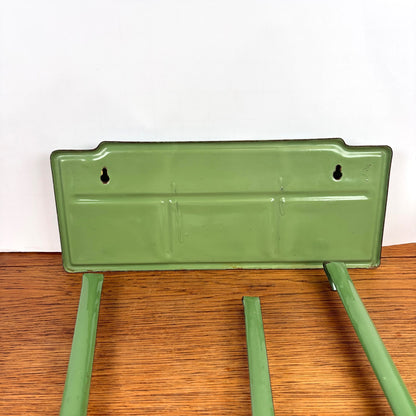 Vintage emaille lepelrek groen